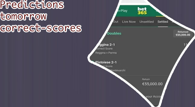Bet closed correct score tomorrow