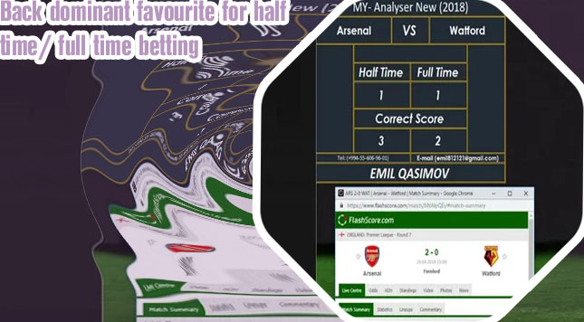 Half time full time correct score prediction